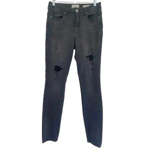 Jessica‎ Simpson Womens Distressed Skinny Jeans Black Wash Denim Size 29